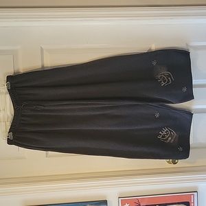 Vintage Blue Fish Cotton Cashmere Pants
